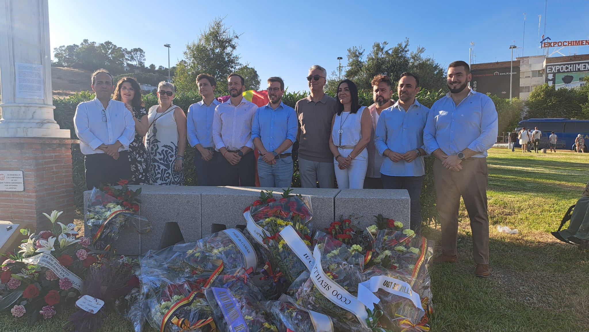 07-190725 CAMAS 89 ANIVERSARIO COLUMNA MINERA FOTO COMPLETA