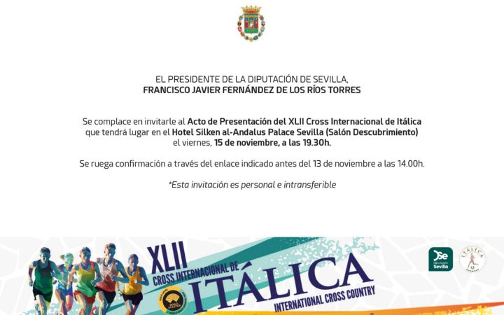 Invitación acto presentación Cross Itálica 2024