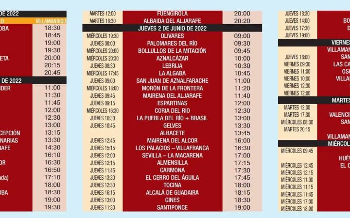 horarios