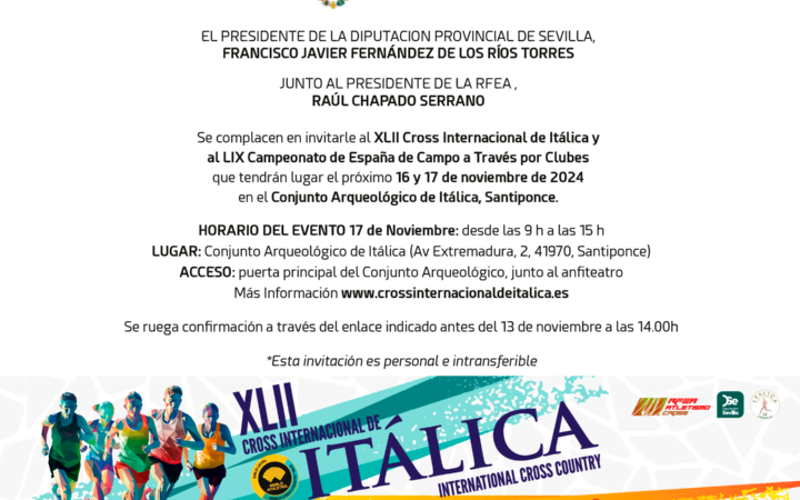 Invitación Cross Itálica RFEA 2024