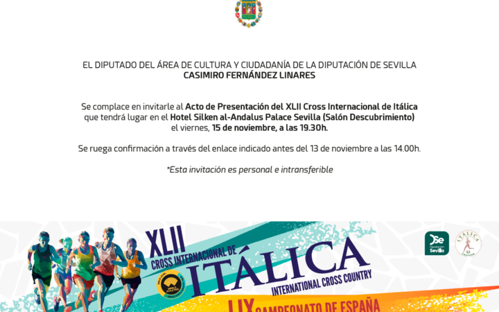 Invitación Acto Presentación Cross Itálica 2024