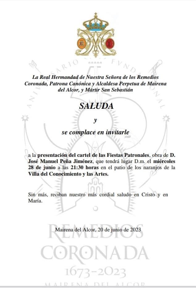 PRESENTACIÓN DEL CARTEL DE LAS FIESTAS PATRONALES