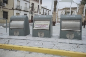 Contenedores soterrados en el núcleo urbano de pruna